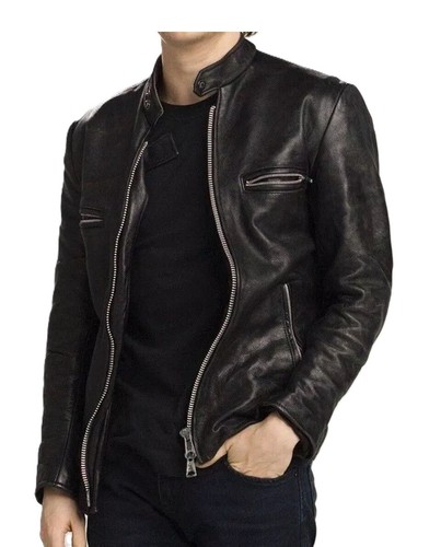 Veste motard noire - de,