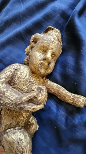 Ange bois polychrome 28cm