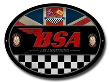 BSA A65 Lightning Ovale Métal