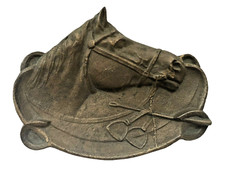 CENDRIER VIDE POCHE BRONZE DECO CHEVAL EQUITATION SPORT ÉQUESTRE HIPPISME