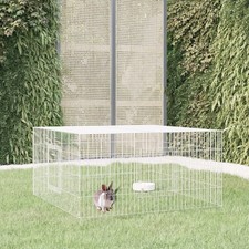 Cage à Lapin 110x110x55 cm Fer Galvanisé Clapier Enclos Parc Animaux vidaXL