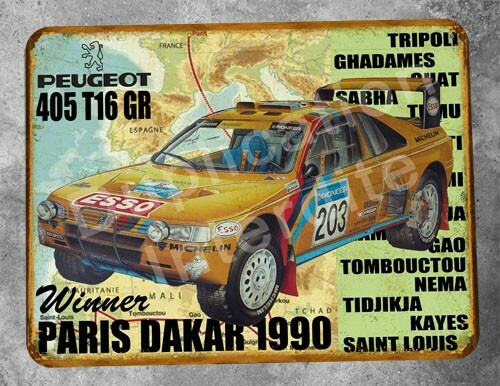 Plaque métal vintage peugeot - vintage,