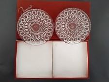 Coffret de 2 dessous de bouteille BACCARAT GOUTTE D'EAU cristal carafe plat