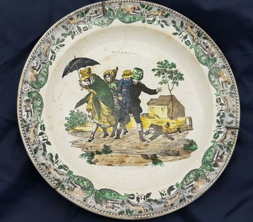 Assiette parlante creil - assiette,