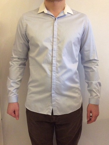 Chemise homme bleue claire - , col