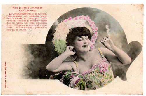 Cpa nos jolies fumeuses - nos,