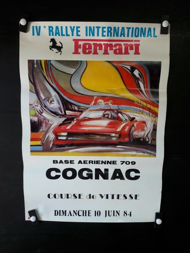 Affiche rallye ferrari - ferrari, cognac