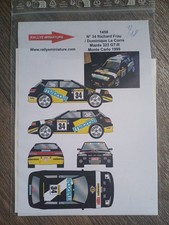 DECALS 1/18 REF 1450 N 34 FRAU LE CORRE MAZDA 323 GT-R MONTE CARLO 1999