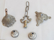 LOT DE PIECES DETACHEES ROSACES COUPELLES CHAINE  LUSTRE LUMINAIRE