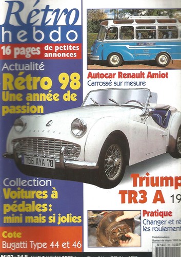 Retro hebdo triumph tr3 - retro,