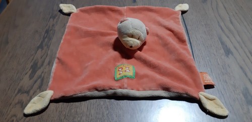 Doudou plat singe - orange, les