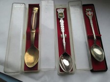 lot 3 CUILLERES de collection ville blason avec écrin CARCASSONNE SAVOIE