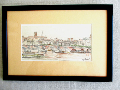 Tableau aquarelle pont - aquarelle, le