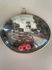 Ancien cadre en verre bombé, Alger 12,5 cm / 10 cm