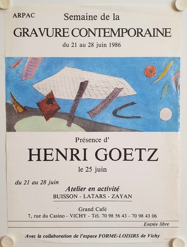 Affiche henri goetz 1986 - affiche,