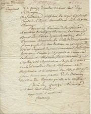 FONTANES (Louis de). Reçu (1810) pour le paiement du 3ème cinquièmeau Trésorier