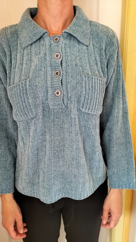 Pull bleu gris camaieu taille