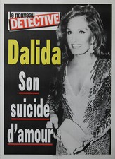"DALIDA" Affiche originale entoilée LE NOUVEAU DÉTECTIVE 1987