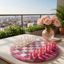 Jeu d'échecs en cristal de
