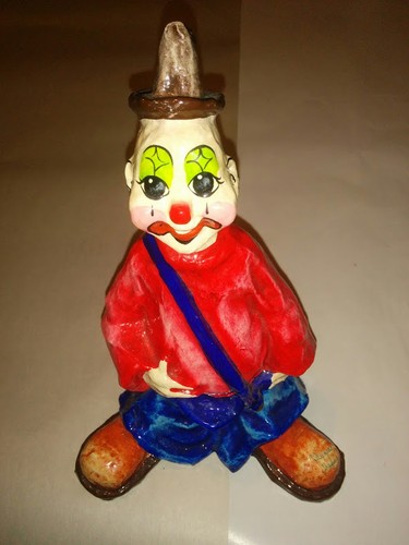 Hand crafted paper - paper, clown