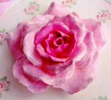 Moule Silicone Fleur 3D Rose 7,5cm pour Plâtre Savon Fimo WEPAM Résine Cire