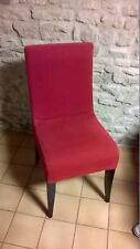 4 Chaises Wittmann tissu rouge