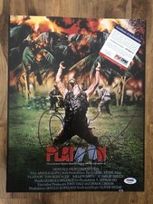 DIRECTOR OLIVER STONE SIGNED 'PLATOON' 11x14 MOVIE POSTER AUTO PHOTO PSA/DNA COA