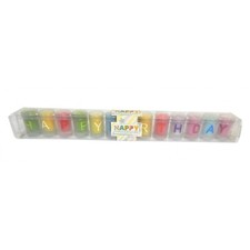 LOT 13 BOUGIES VERRE "HAPPY BIRTHDAY"
