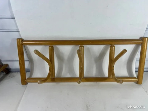 Vintage wooden wall coat rack - wall,