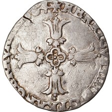 Monnaie, France, Henri IV, 1/4 Ecu, 1604, Bayonne, TB, Argent, Duplessy:1224