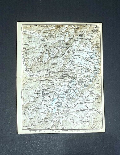Antique map mt blanc - antique,