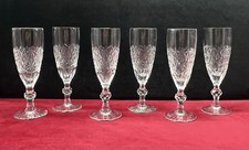 LORRAINE SAINT LOUIS FLUTED GLASSES SEKTGLÄSER FLUTES A CHAMPAGNE CRISTAL TAILLE