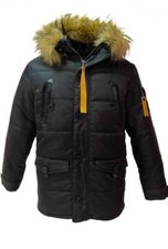 Parka Hommes Veste D'Hiver avec Capuche Hiver Veste Matelassée Extérieur Chaud