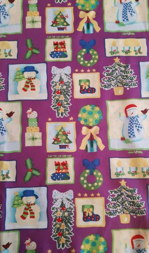 Coupon tissu noel vignettes - noel,