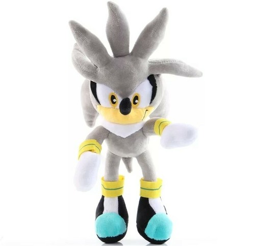 Peluche sonic gris - silver, 30cm