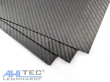 Carbone plaque 5mm 300x200mm - 2,5mm,