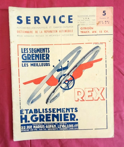 Service 1939 étude - service, ;