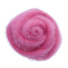 Broche Pince cheveux bibi Mariage cérémonie soirée fleur rose fushia velours