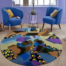 Tapis Rond En Laine Fait Main