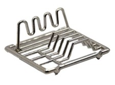 Poupées Maison Chrome Égouttoir à Vaisselle Miniature Cuisine Évier Accessory 1