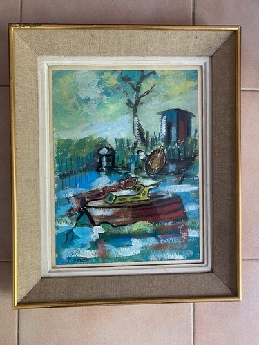 Tableau aquarelle sous verre - tableau,