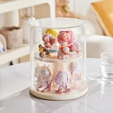Vitrine transparente pour poupées jouets boîte de rangement avec support de p...