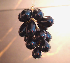 PENDENTIF GRAPPE DE RAISIN EN VERRE DE MURANO, H70 mm, POUR LUSTRES ET...