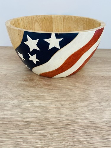 Saladier bois drapeau usa - en,