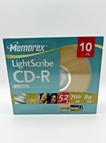 New memorex lightscribe - memorex, cd-r