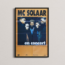 Affiche Vintage Originale MC Solaar - "Qui sème le vent récolte le tempo" - 1991