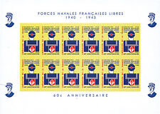 VIGNETTE MILITAIRE ND "DE GAULLE - 60 ans Forces Navales Françaises Libres" 2003