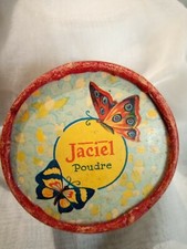 Boîte à poudre ancienne de marque JACIEL + Houpette.