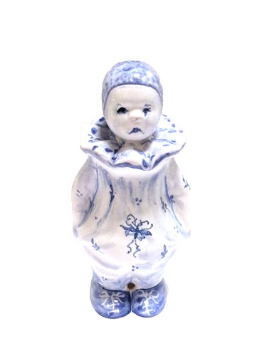 Statuette pierrot faïence - statuette,