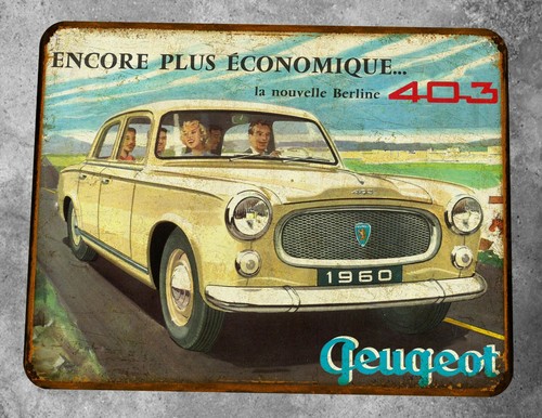 Plaque metal vintage peugeot - metal,